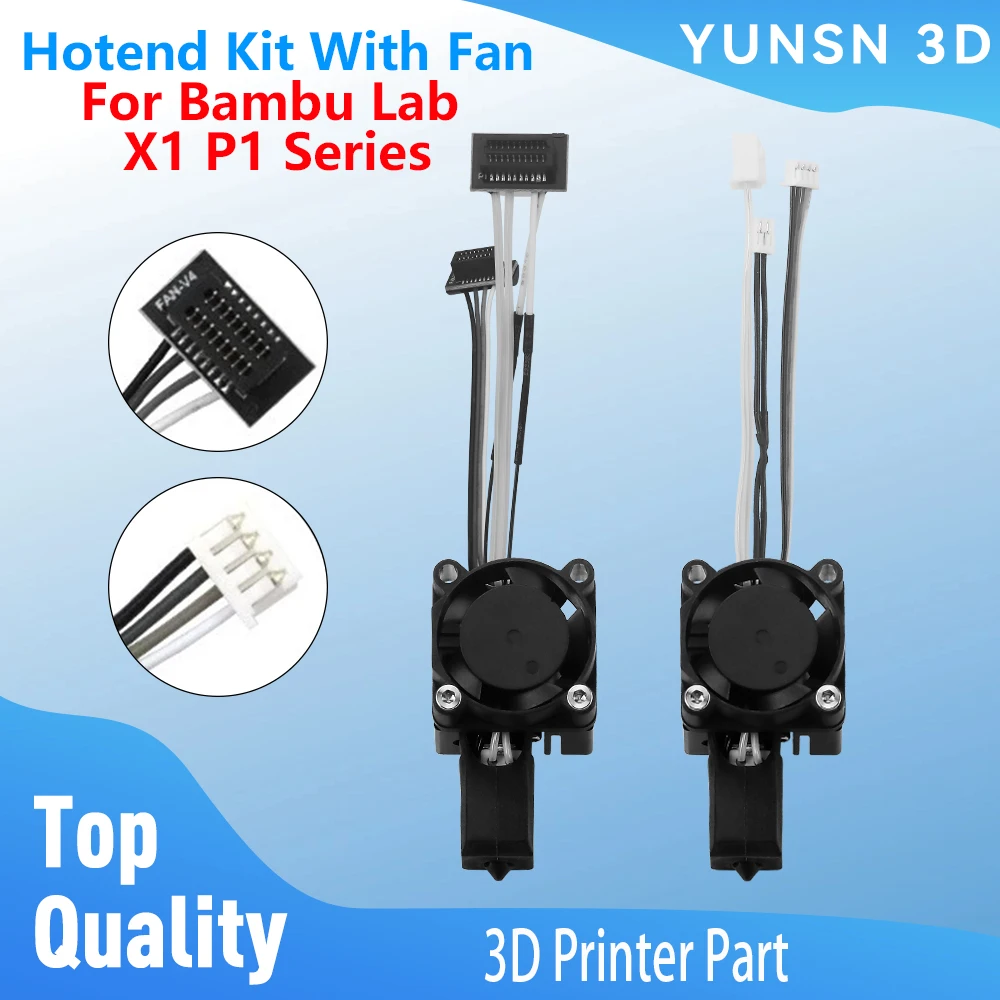 TZ2.0 extremo caliente para Bambu Lab P1 X1 serie Hotend Kit cabezal de extrusión con ventilador 24V60W calentador de cerámica para piezas de impresora 3D Bambulab