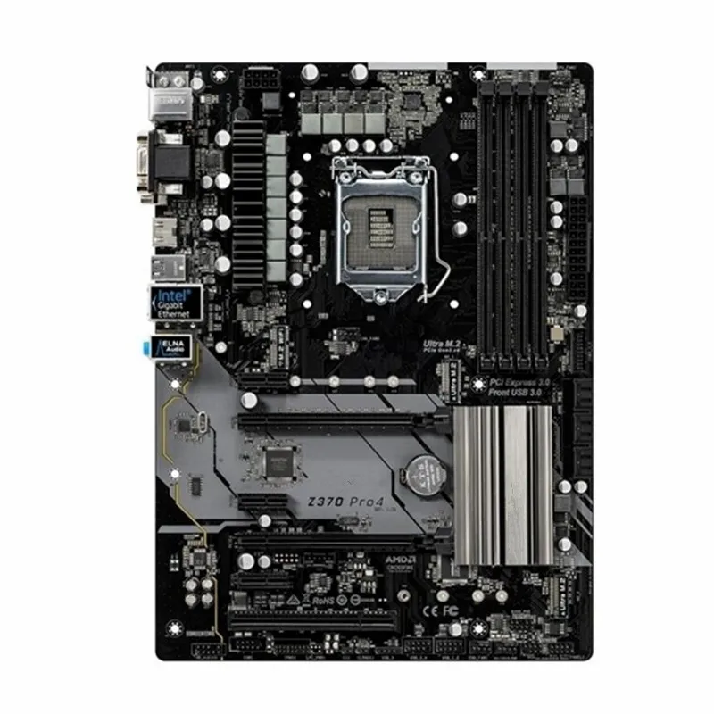 Para ASRock Z370 Pro4 placa base ATX LGA 1151 Intel Z370 DDR4 64GB PCI-E 3,0 SATA 3,0 placa base de escritorio Z370 Pro 4