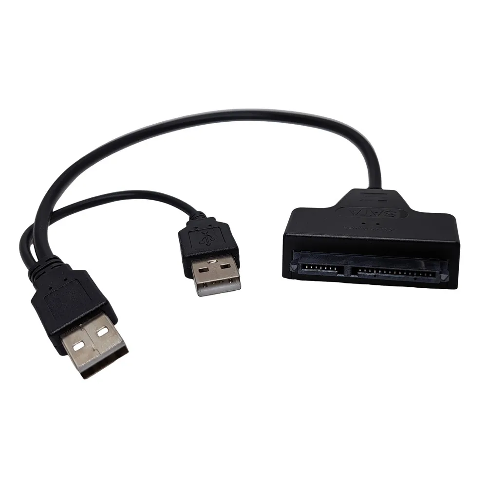 Cable adaptador USB 3,0 USB 2,0 a SATA de 22 pines para SSD HDD de 2,5/3,5 pulgadas, convertidor de unidad de disco duro de alimentación externa de alta velocidad - imagen 2