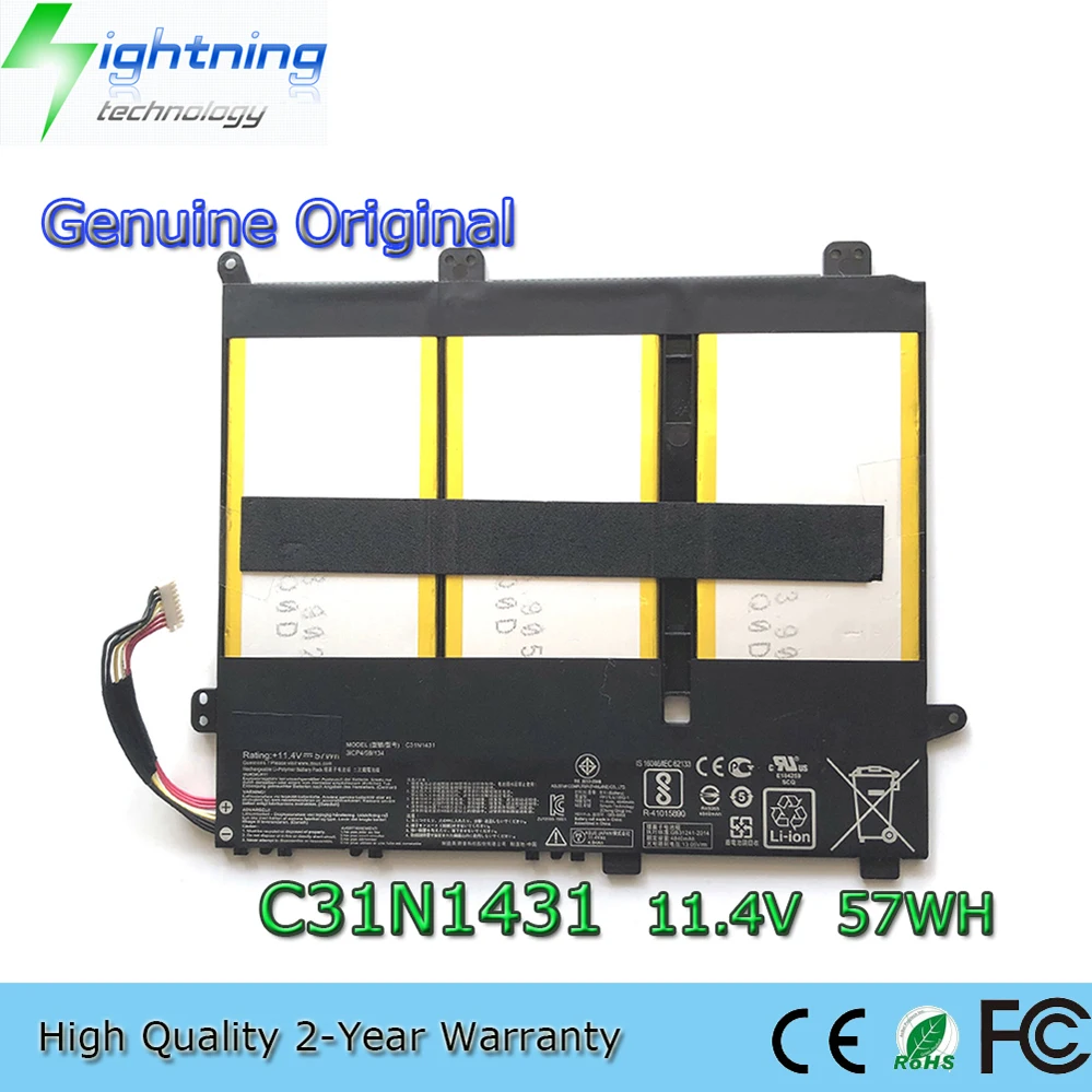 Batería Original para ordenador portátil C31N1431 11,4 V 57Wh para Asus R416SA R416NA L403SA L403NA E403NA E403SA