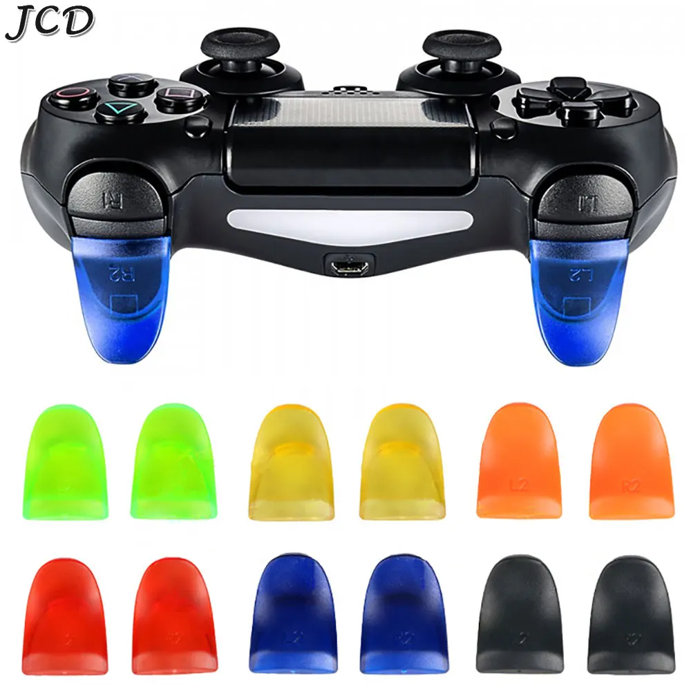 JCD 1 par de botones L2 R2, extensores de gatillo, almohadilla de mando para PS4, accesorios de controlador de juego, piezas de repuesto