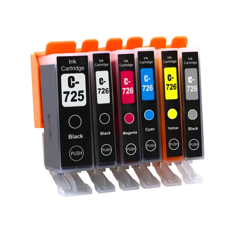 Adecuado para Canon IP4870 IP4970 IX6560 MG5170 MG5270 MG6170 MG6270 MG8170 MX886 MX897 impresora PGI-725 CLI-726 cartucho de tinta - imagen 5