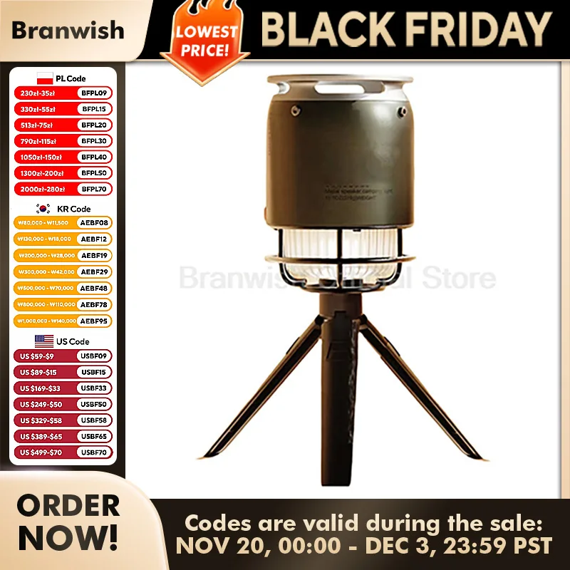 Altavoz Bluetooth 5,3 de Metal, caja de sonido LED portátil de 5W, batería de 1600mAh, Audio, altavoces inalámbricos TF/SD para viajes al aire libre y campamento