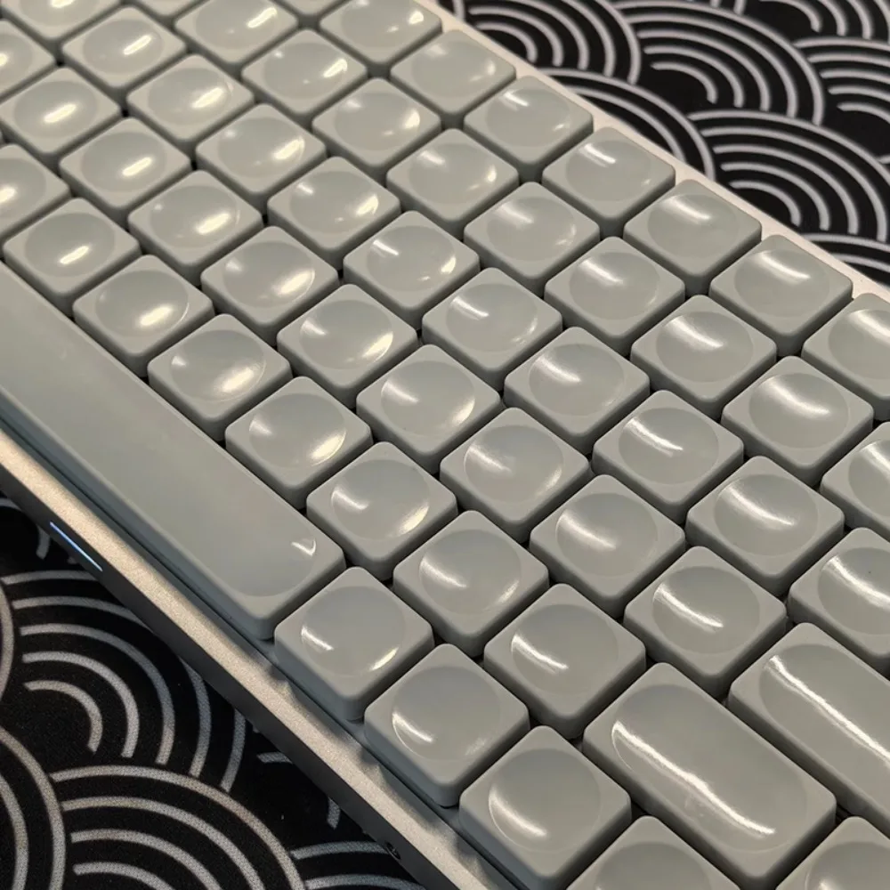 Juego de teclas blancas de perfil bajo PBT, tapa de teclado de estilo Simple personalizada, teclas originales para juegos para teclado mecánico Cherry Kailh - imagen 5