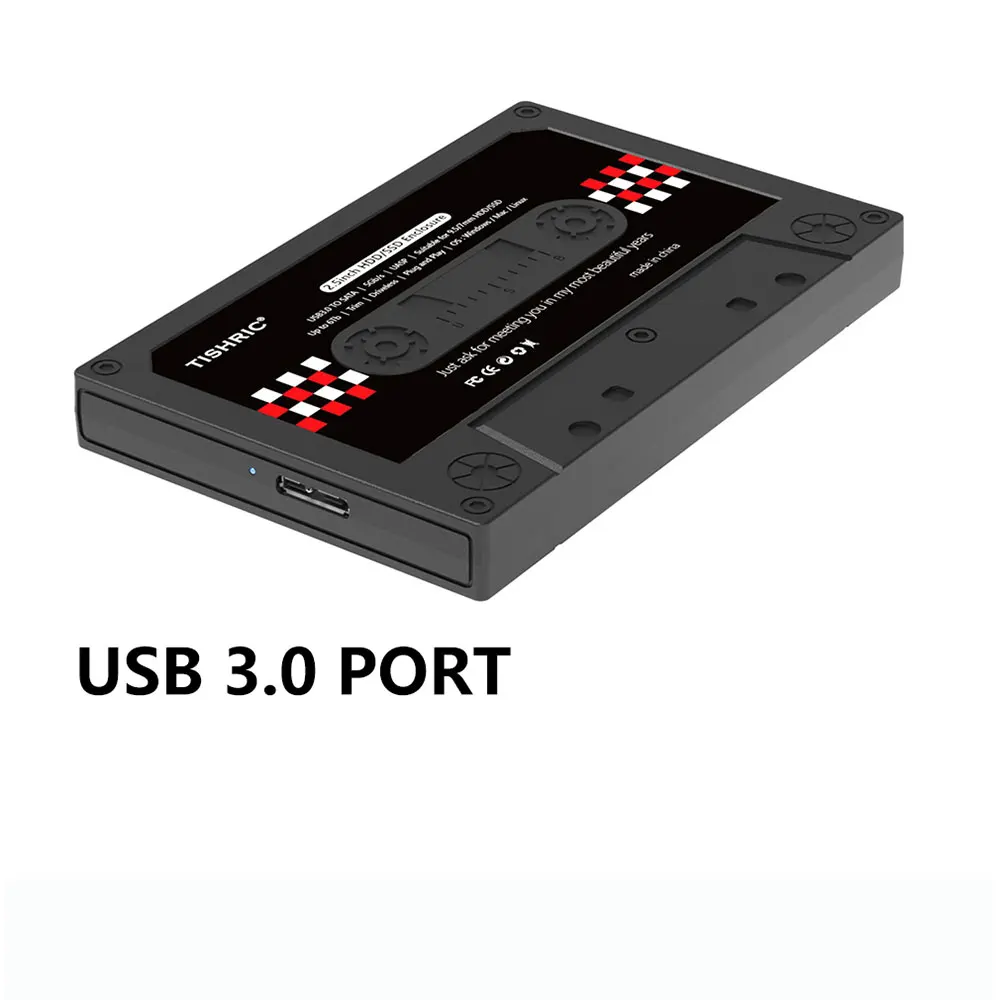 Caja de disco duro externo TISHRIC, carcasa de disco duro de 2,5 pulgadas, adaptador SSD Sata a USB3.0, carcasa HD externa de hasta 6Gbps para juegos - imagen 2