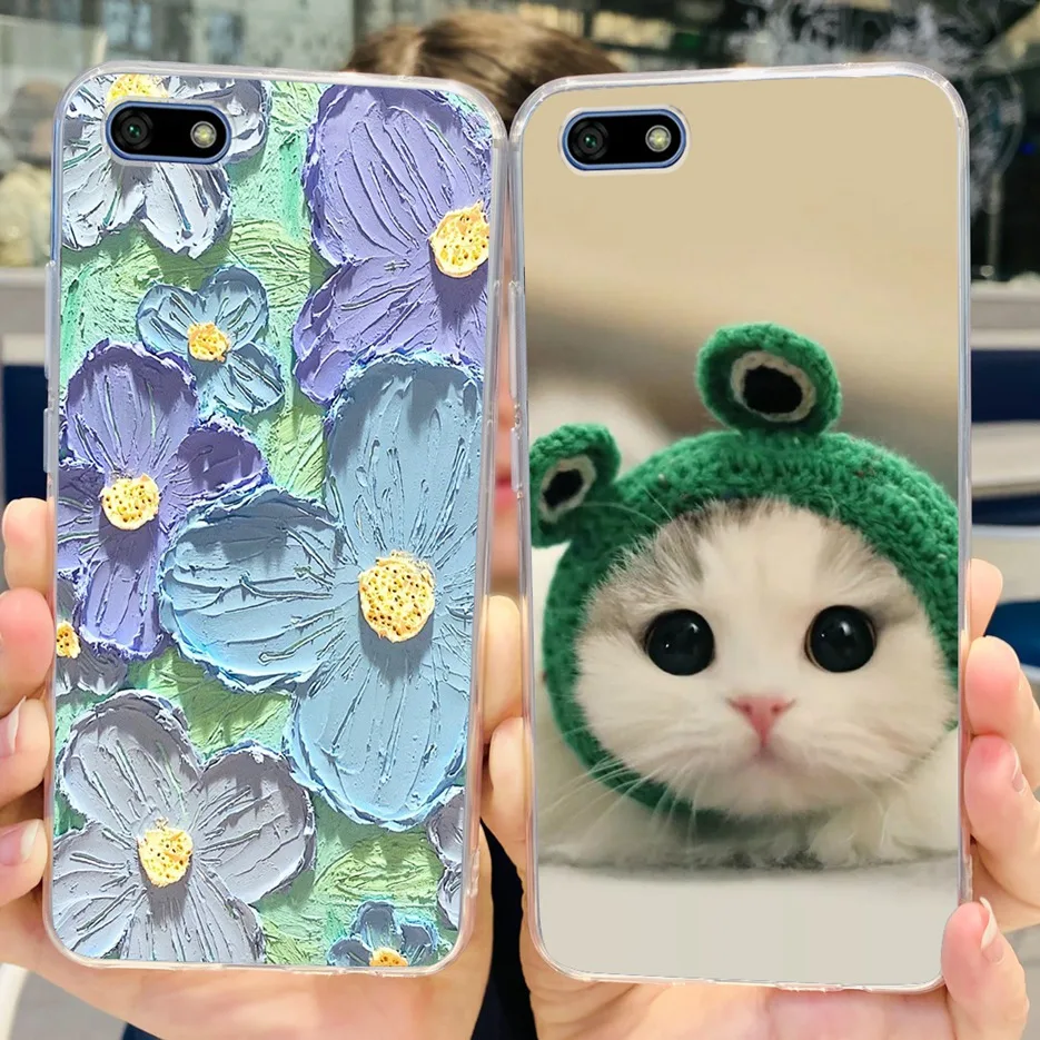 Funda de silicona blanda para Honor 7S, carcasa pintada de lujo para Honor 7A, Rusia, DUA-L22, parachoques de 5,45 pulgadas - imagen 3