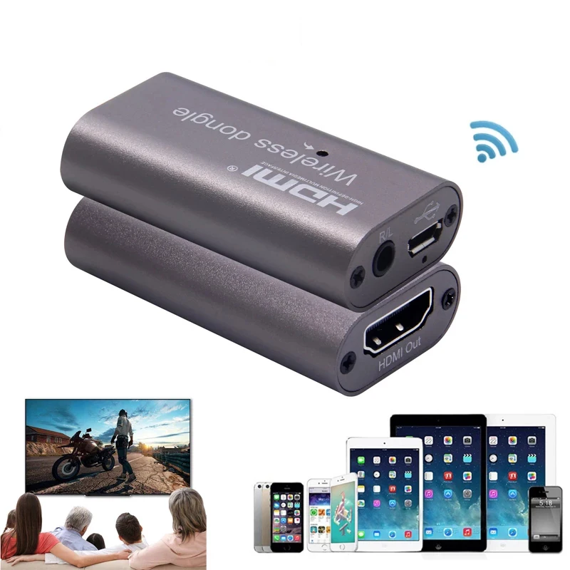 Adaptador Dongle inalámbrico Wifi HDMI TV Stick Screen Mirroring Share Display, receptor multimedia Streamer para IPhone, teléfono Android a TV