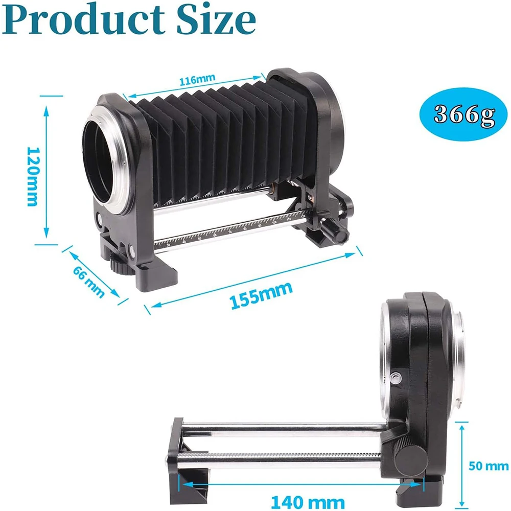 FOTGA extensión Macro Primer plano lente fuelle plegable para Canon EOS R R5 R6 RP R5C montaje RF cámara sin espejo doble pista primer plano esquí - imagen 5