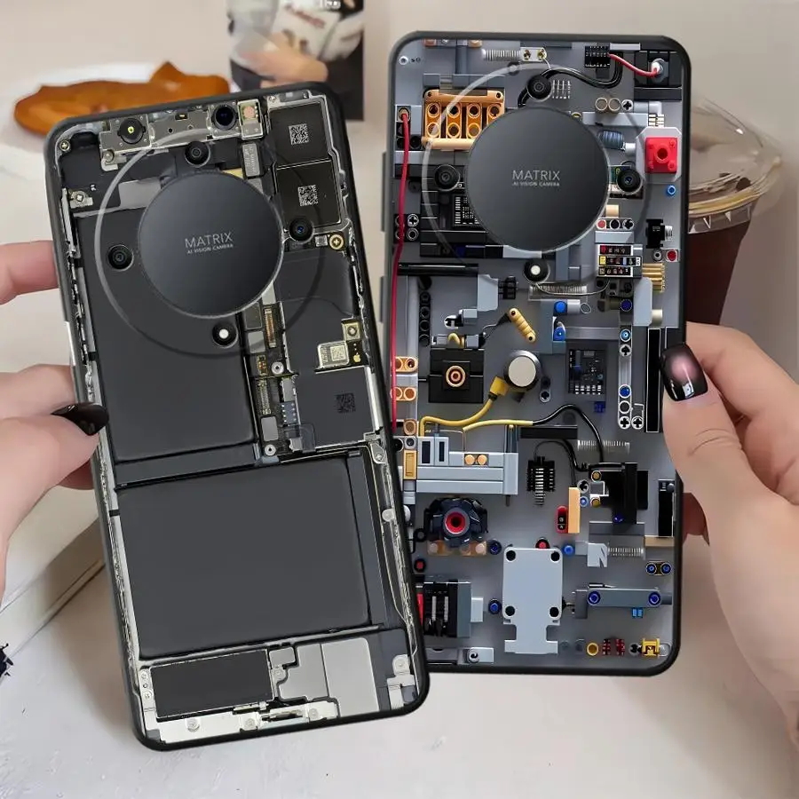 Funda para Honor X9a X6 Magic5Lite 8X 200 400 Lite 70 X5b X7 90 X8, Carcasa para Teléfono con Diagrama de Estructura de Circuito - imagen 4