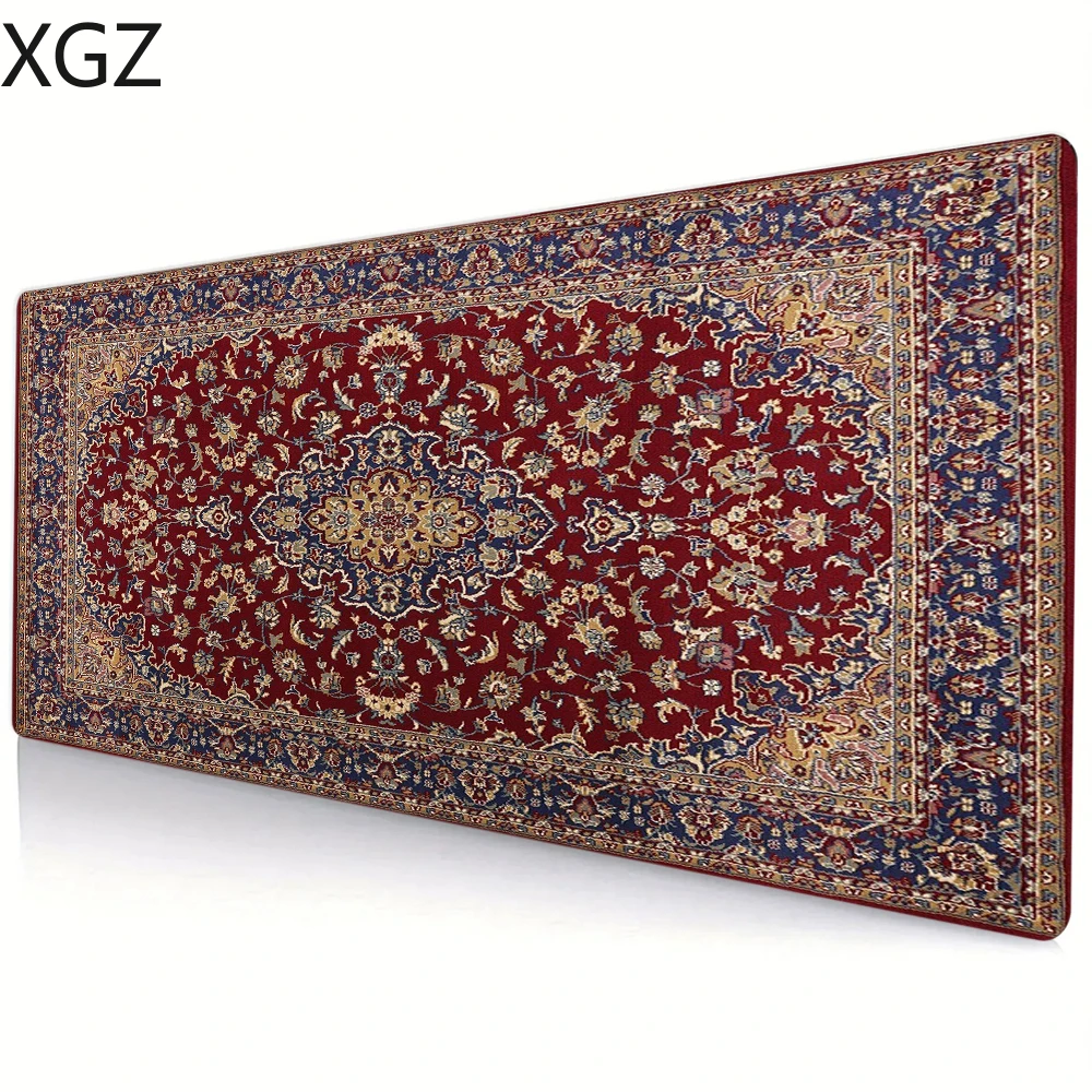 Alfombra persa exquisita XXL, alfombrilla grande para ratón, alfombrilla para mesa de juegos, accesorios adecuados para jugadores, oficina de juegos, lavable, antideslizante - imagen 3