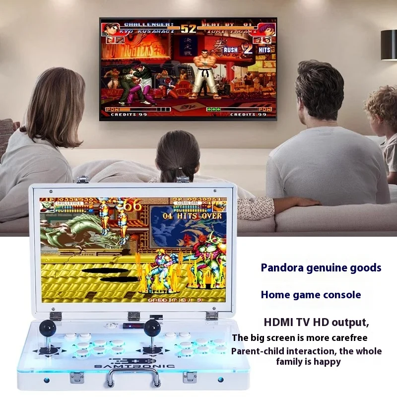 Pandora-máquina de juego Arcade de 19 pulgadas, Joystick todo en uno, caja de luz de luna, máquina de juego de lucha plegable portátil para exteriores, novedad de 2024 - imagen 3