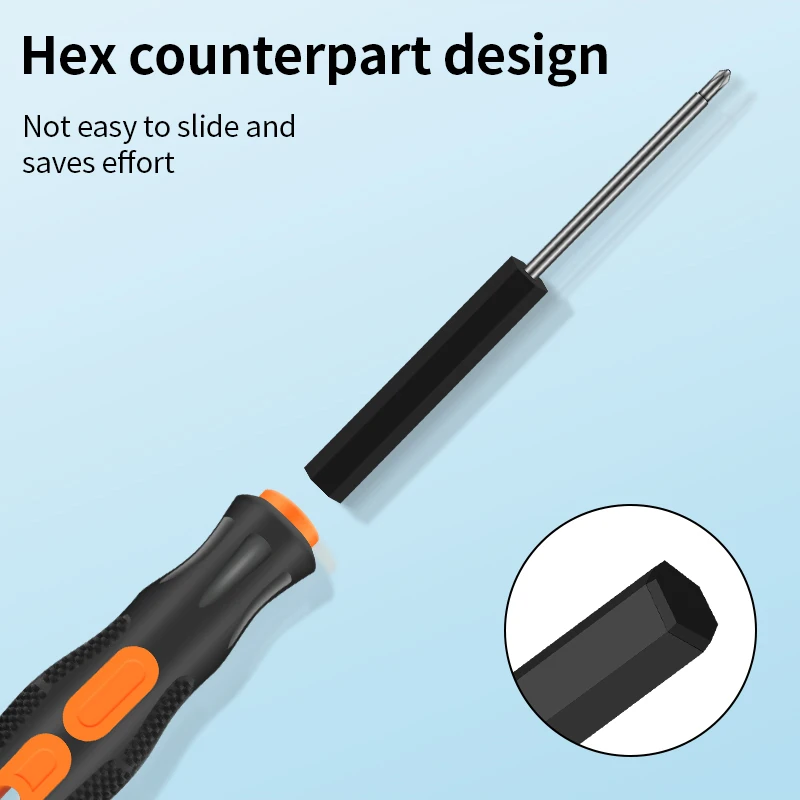 LUXIANZI Juego de destornilladores magnéticos de precisión para teléfono, herramienta manual de reparación electrónica para el hogar, destornillador con puntas ranuradas/Phillips - imagen 3