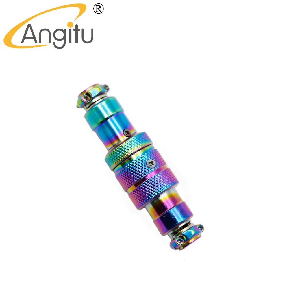 Colorido GX16 Aviator 1 Juego de enchufe de aviación ángulo arcoíris GX16 4 pines conector macho y hembra para Cables de teclado DIY - imagen 3