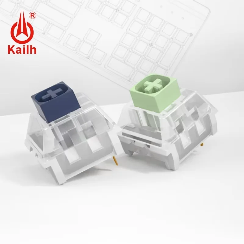 Kailh Box-Interruptor de teclado de Jade azul marino, interruptores táctiles Clicky para bricolaje, Teclado mecánico SMD MX, interruptores de 3 pines, personalizado, PC Gamer