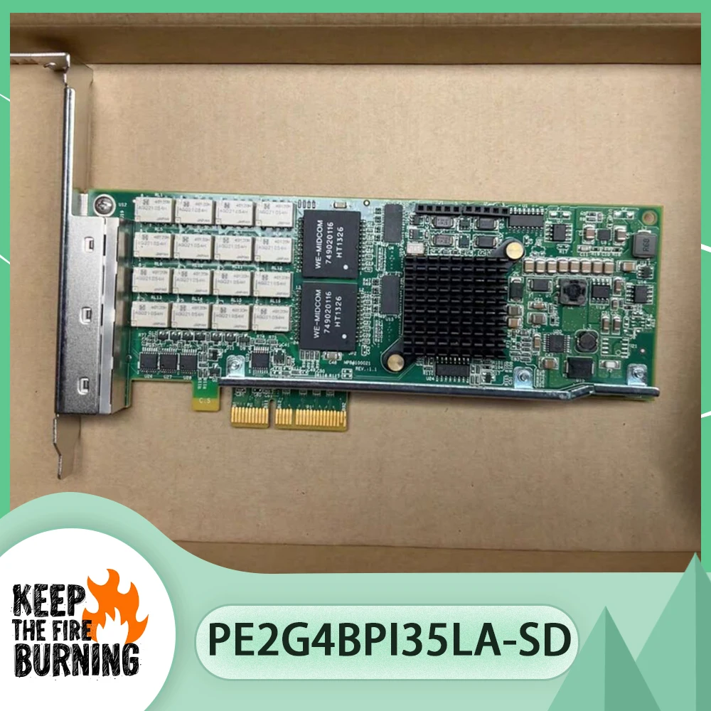 Tarjeta de red de interfaz eléctrica Gigabit de cuatro puertos I350AM4 RJ45 PE2G4BPI35LA-SD - imagen 2