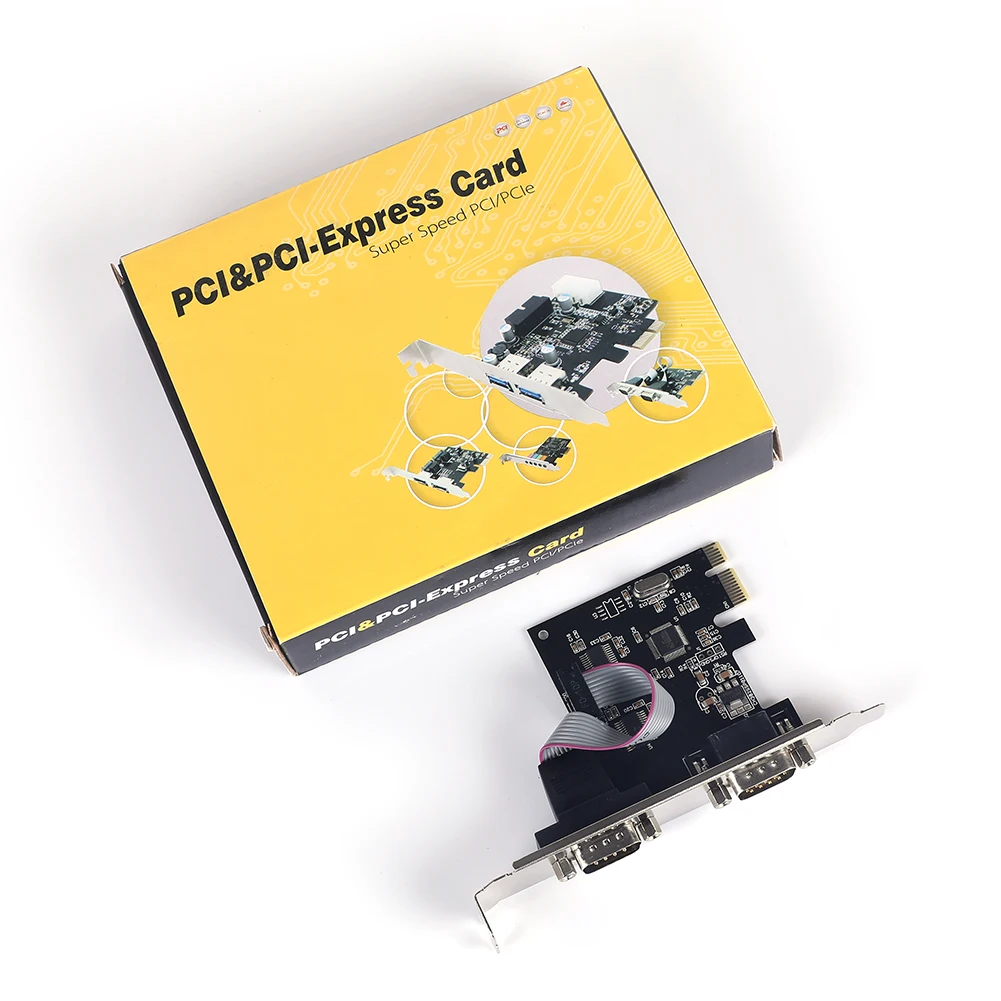 Tarjeta Serial PCI-E pci-express a puertos serie duales, interfaz COM RS232, tarjeta de expansión de computadora de Control Industrial de escritorio - imagen 5