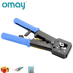OMAY Alicata Engarzar RJ45 RJ11 Ethernet Cat5e Cat6 con Cortador