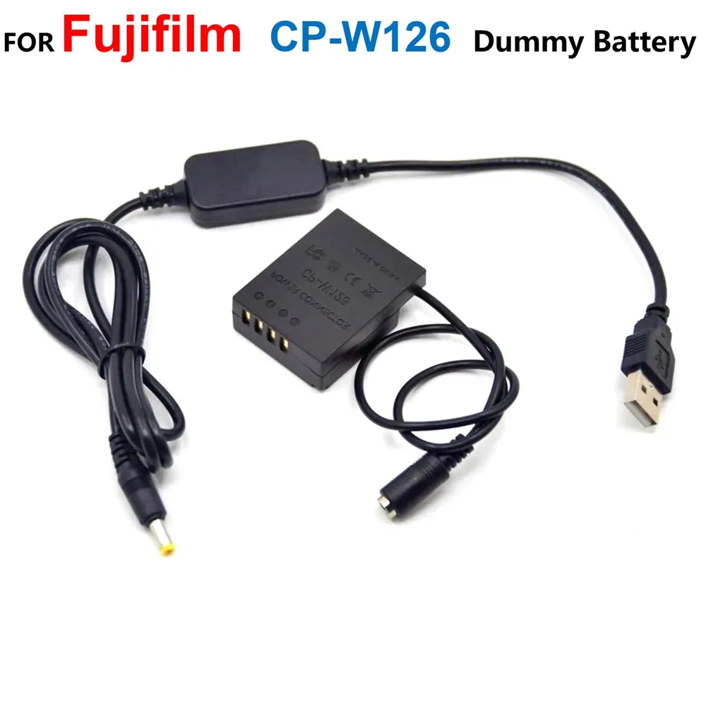 Batería ficticia de CP-W126 + Banco de energía, adaptador de Cable USB de 5V para Fujifilm X100V, XH1, XA2, XA1, XA5, XH1, XT200, XT1, XT2, XT3, X100F - imagen 2