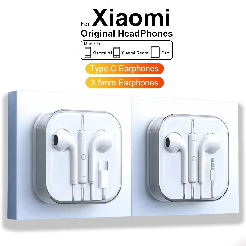 Auriculares con cable tipo C para Xiaomi 14, 13, 12, 11 Pro Ultra Lite, auriculares de 3,5 MM para Redmi POCO, Huawei, Samsung, accesorios