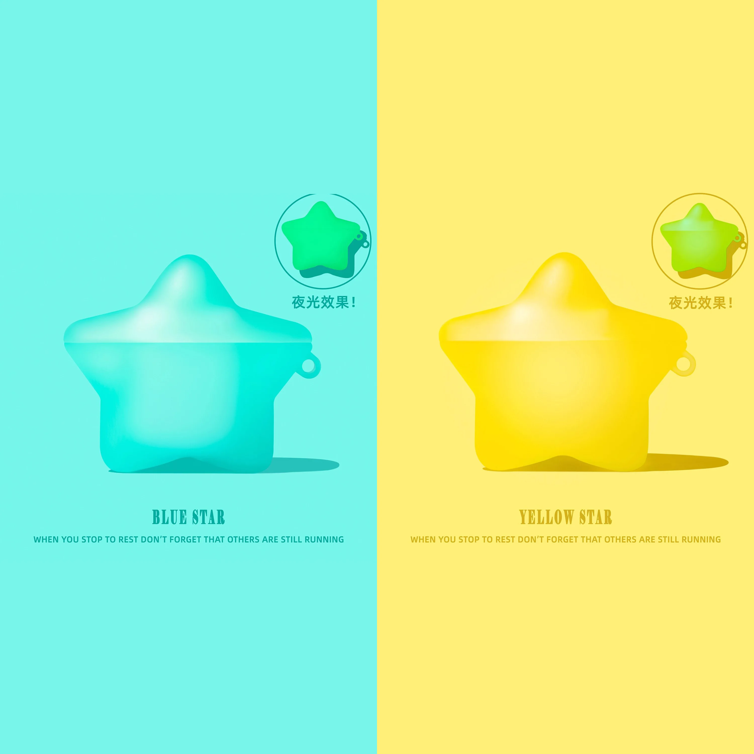 Para Airpods 3 4 Pro Pro 2 Pro 3 translúcido amarillo azul estrella TPU funda para auriculares accesorios cubierta