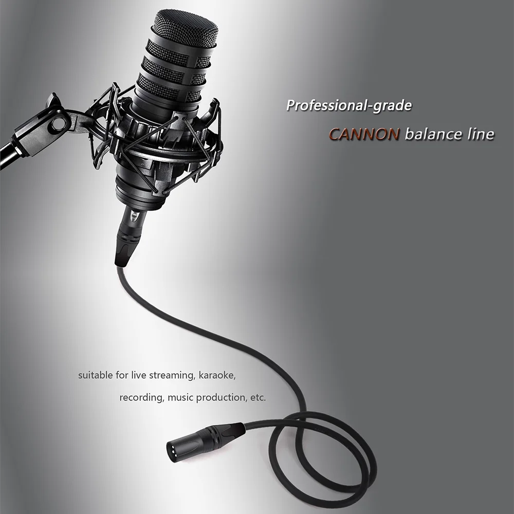 Cable de micrófono XLR macho a hembra de 3 pines multicolor, cobre sin oxígeno (OFC) para equipos de audio y sonido - imagen 5