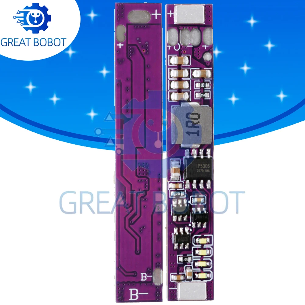 1-2 uds Mini placa de carga de batería de litio de 5V 2A: módulo de carga y descarga de refuerzo integrado específico 18650