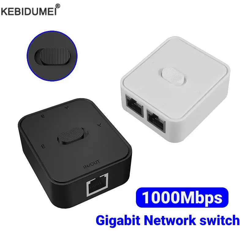 Divisor RJ45 de 1000Mbps, adaptador Ethernet 1 a 2, extensor de Cable de red de Internet, conector RJ45 para PC, portátil, TV Box, enrutador