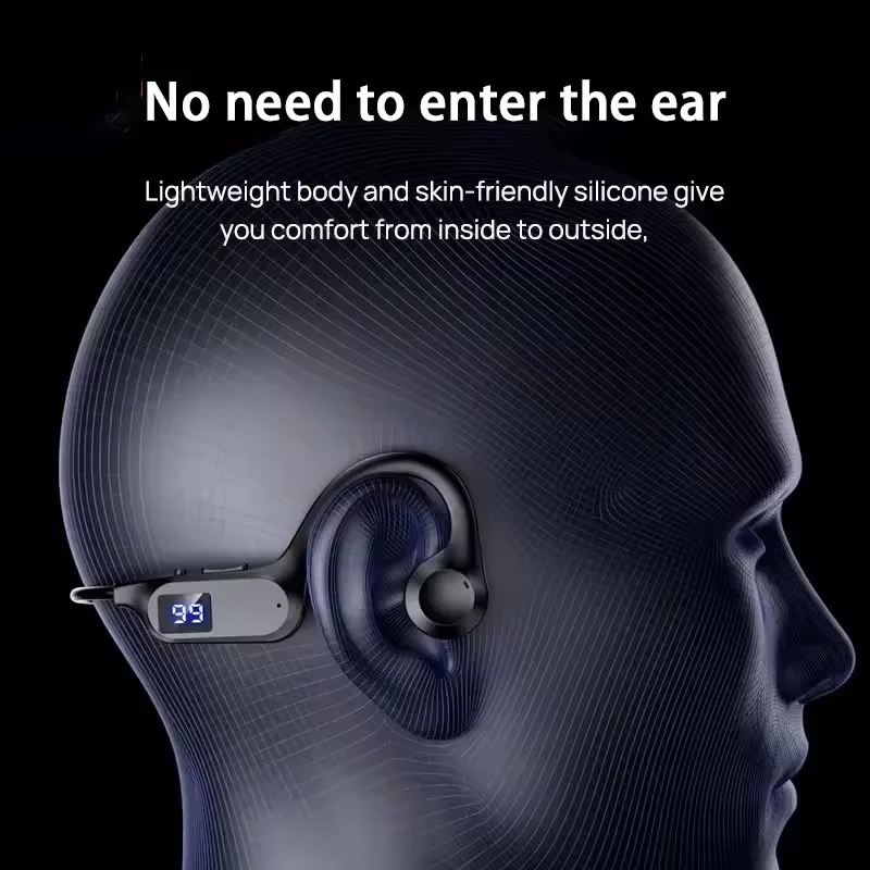 Nuevo auricular inalámbrico de conducción ósea, auriculares deportivos compatibles con Bluetooth para natación, manos libres con micrófono para deportes 2025 - imagen 5