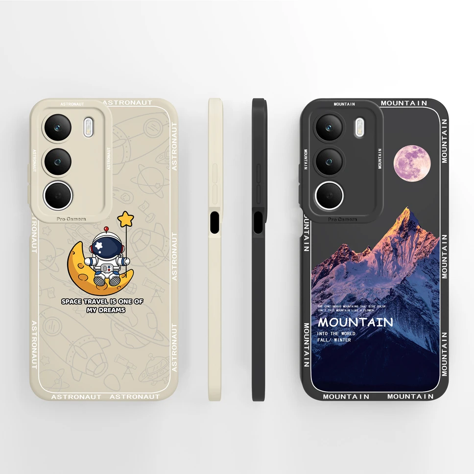 Funda de teléfono para Realme C71 C 71 4G Pretty Mountain Lovely Astronaut Cámara protección contraportada para RealmeC71 carcasa de parachoques