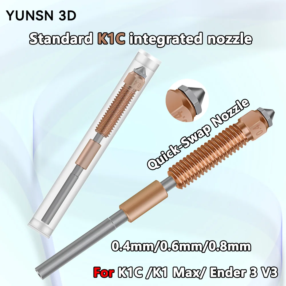 Boquilla K1C todo en uno para impresora 3d, boquillas de cobre y titanio de alto flujo mejoradas para Creality K1C K1 Max, Ender-3 V3