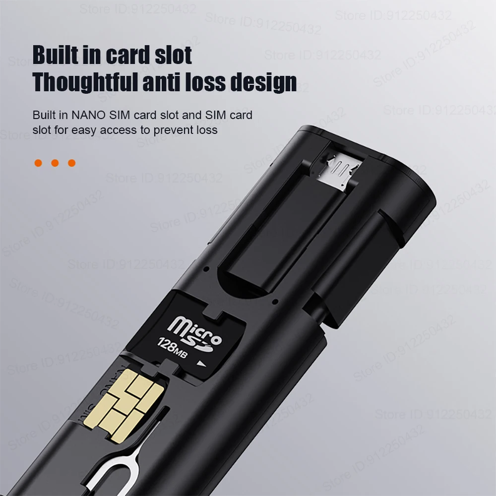 Cable de datos de carga rápida 5 en 1, estuche de carga USB Micro para adaptador de conversión de For iPhone, USB C a tipo C, caja de almacenamiento de tarjeta de Cable PD60W - imagen 5