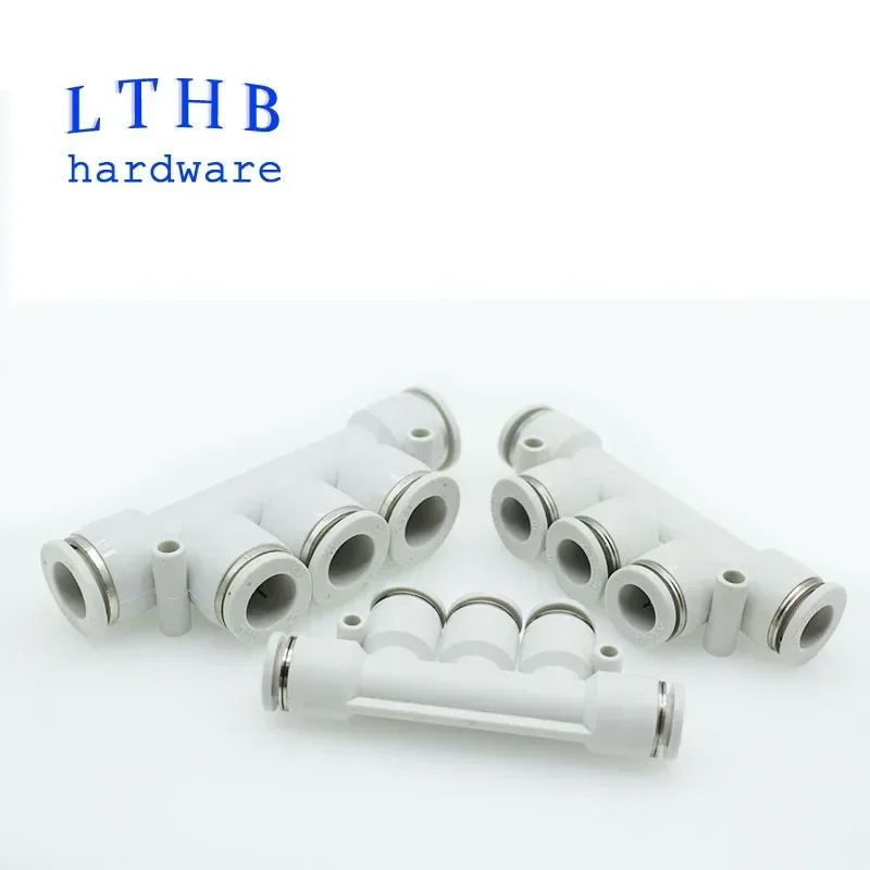 Conectores de manguera de aire neumática PK cinco vías conector de liberación rápida adaptador blanco de alta calidad empuje en el tubo PK 6mm 8mm 10mm 12mm