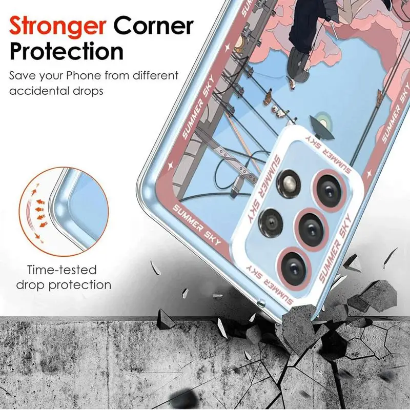 Funda de teléfono paisaje verano cielo para Samsung Galaxy A13 A14 A15 A23 4G 5G A24 4G A25 A33 A34 A53 A54 A73 5G mate - imagen 3