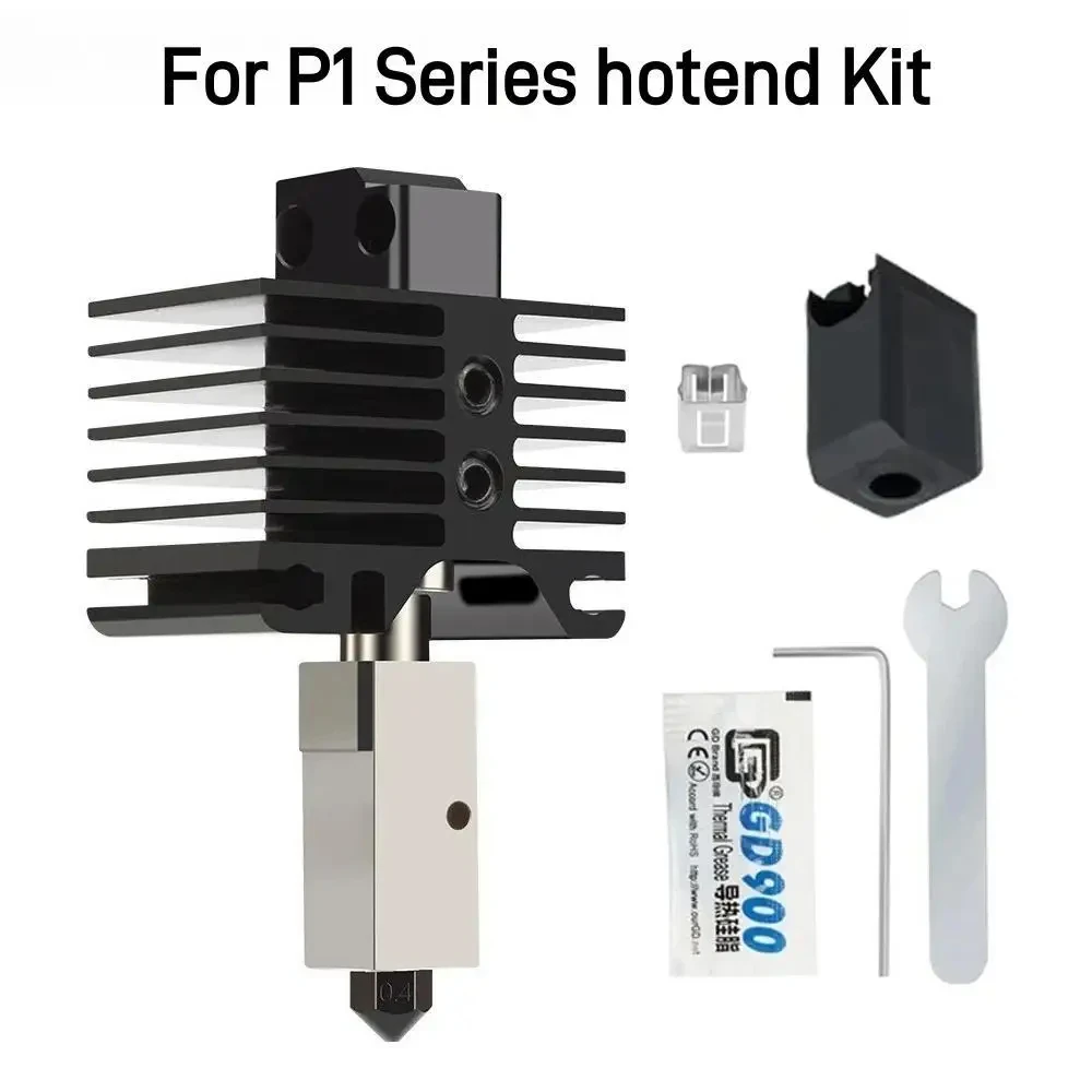 Para extrusora Bambu Lab serie P1, Motor de extrusión de engranajes duales, acero endurecido con Kit Hotend para piezas de impresora 3D P1P/P1S - imagen 4