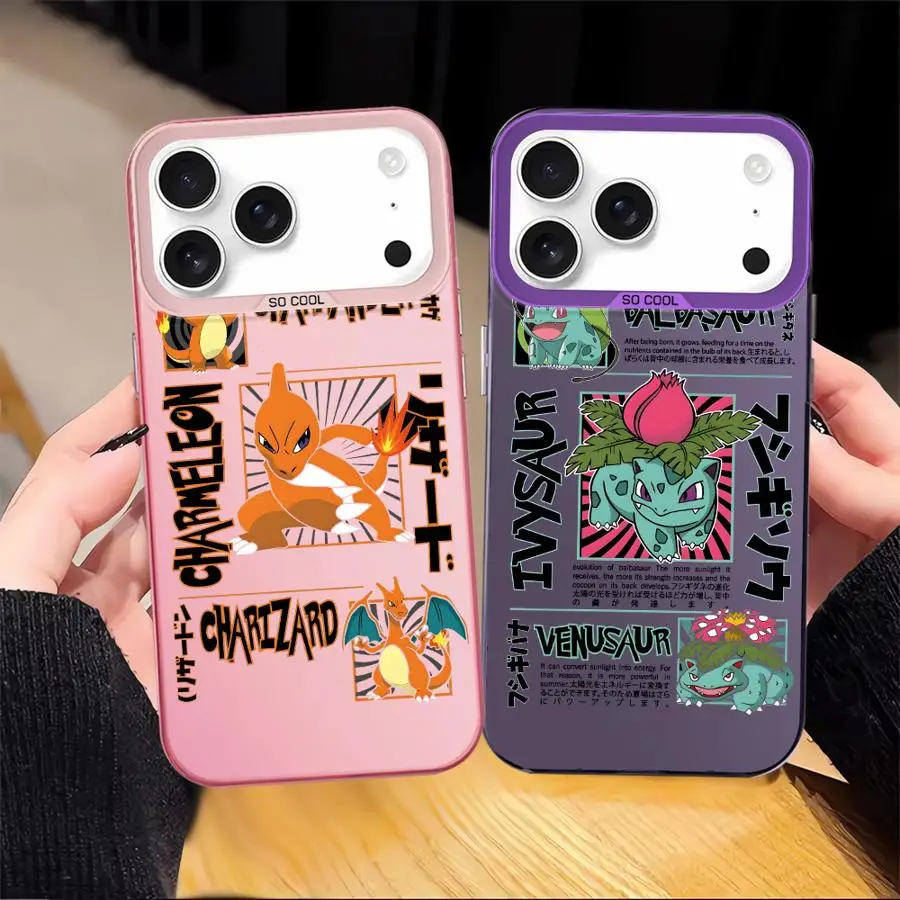 Funda trasera de teléfono para iPhone 13 11 17Air 12 XR 15 Plus 14 16 17 Pro Max 16e XS Poke-monS Pika-chuS - imagen 2