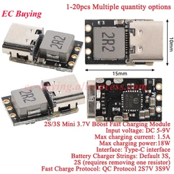 DC 4,5-9,5 V 2S/3S 3,7 V Boost QC cargador rápido polímero Li-ion batería de litio ecualización Drone placa de módulo de carga rápida