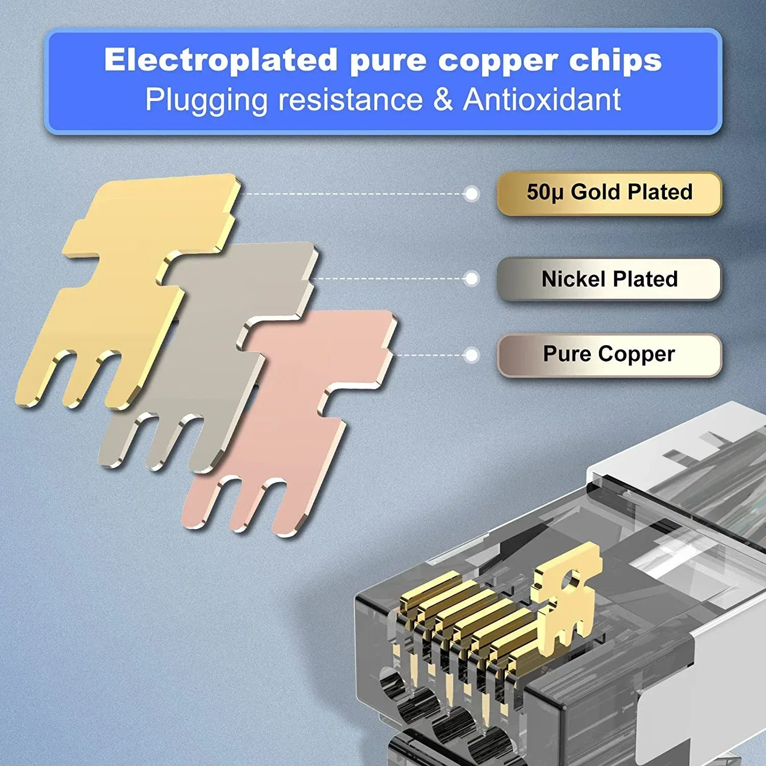 ZoeRax 50 Uds conector RJ45 Cat7 CAT6A, extremos RJ45 blindados de 2 piezas conector de enchufe de red Modular 8P8C con botas de alivio de tensión - imagen 4