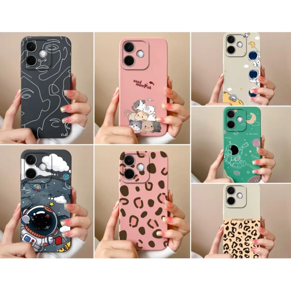 Fundas para Oppo A5 Pro Shell encantador astronauta de dibujos animados Funda de teléfono de silicona líquida para Oppo A5Pro Funda Coque