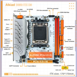 ERYING AM5 Placa base ITX B650i para Ryzen 7000, DDR5, NVMe M.2