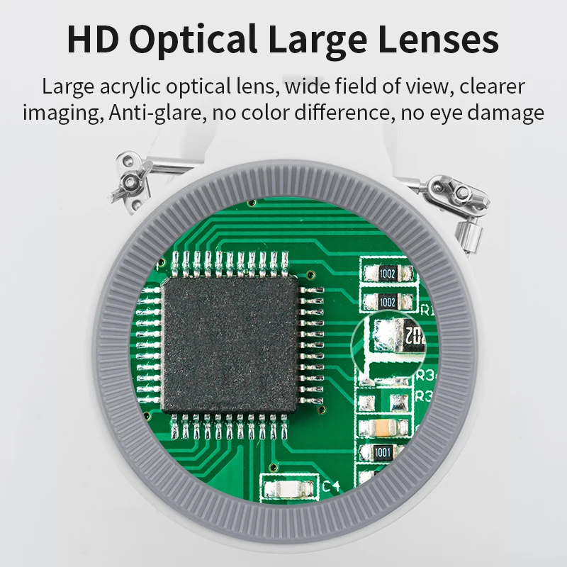 LUXIANZI-lupa de soldadura con luz LED, soporte de tercera mano para soldar, estación, Clip auxiliar, lupa, soporte de hierro para soldar - imagen 3