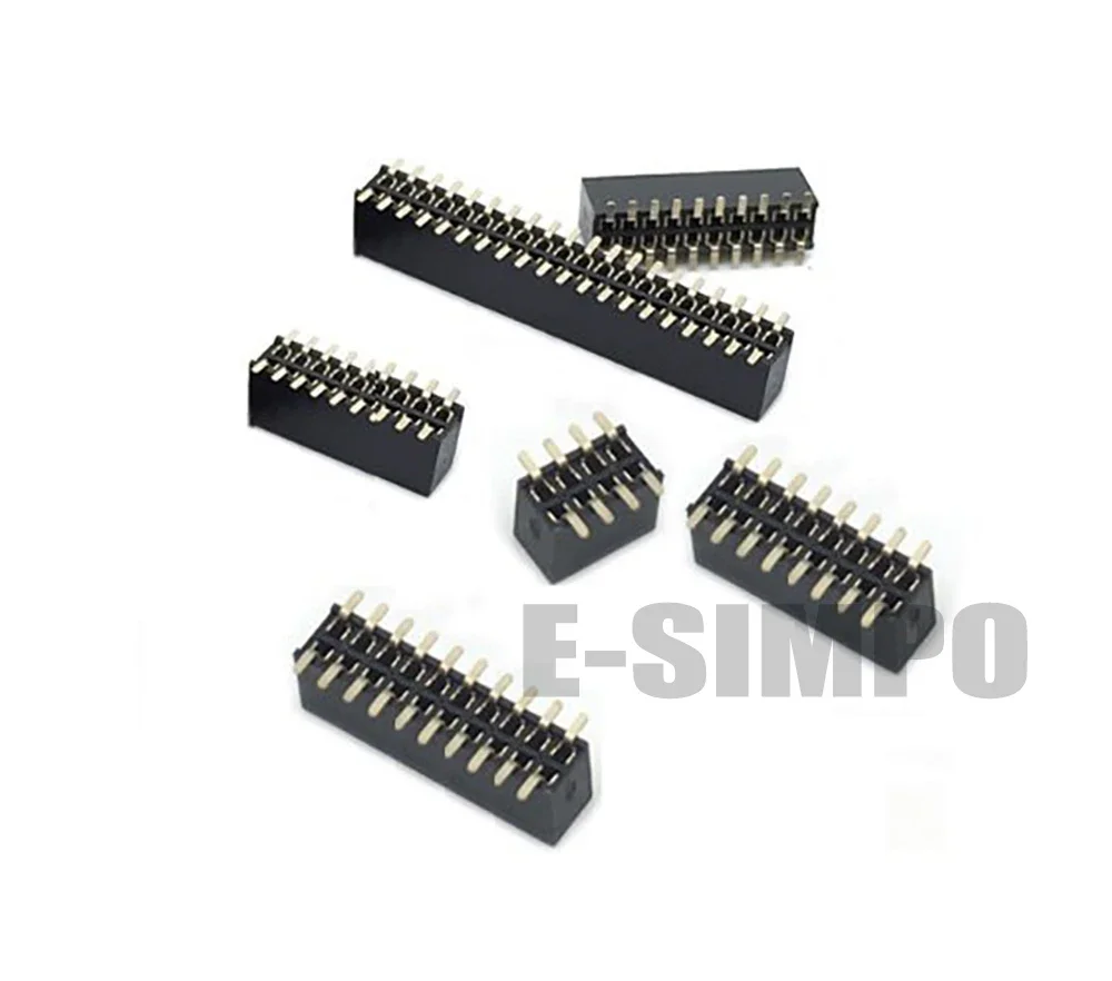 100 piezas SMT 1,27mm doble Vertical SMD PCB 2*3P 2X4P 2X5P 2X6P 2X7P 2X10P 2*12P PH4.3mm oro Rohs hembra Pin conector de cabecera