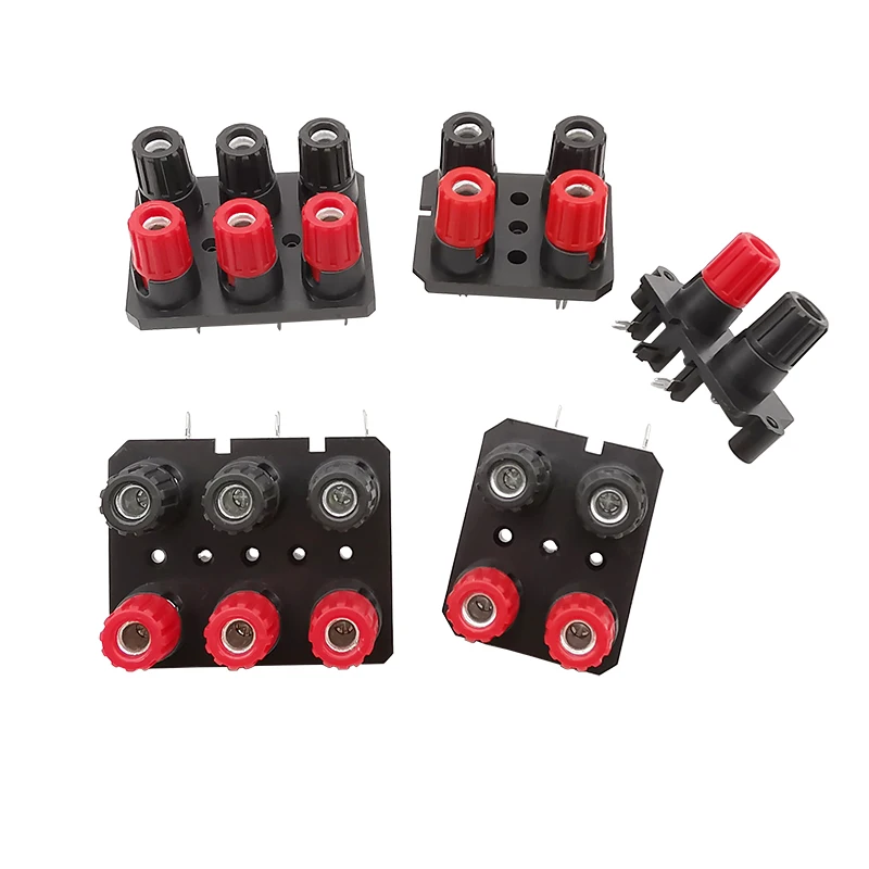 Conector de Audio externo WP 2, 4, 6 polos, conector Banana de 4mm, amplificador de altavoz, bloque de terminales de poste de tornillo, Pin recto/doblado