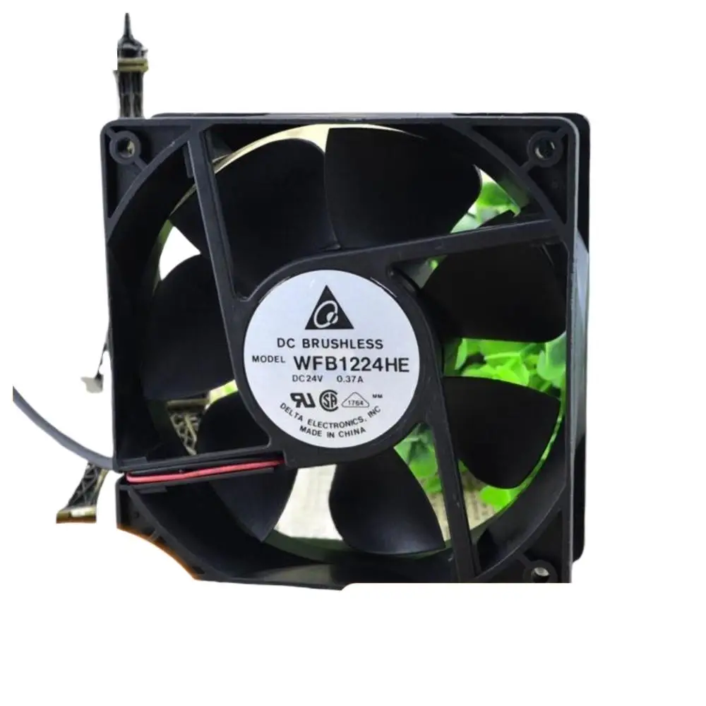 para Delta WFB1224HE 12038 12cm 120mm 24V 0.37A Ventilador de refrigeración, alto flujo de aire, bola doble, servidores, inversores y uso industrial