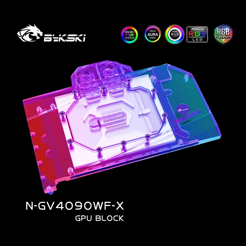 Bykski N-GV4090WF-X bloque de agua para GIGABYTE GeForce RTX4090 WINDFORCE 24G tarjeta GPU/radiador de refrigeración de cobre sincronización RGB - imagen 4