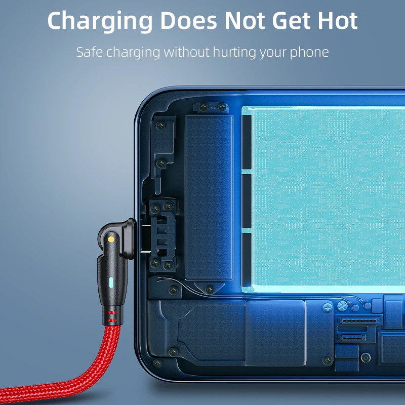 CQXSMAX-Cable de carga rápida USB tipo C a USB tipo C, Cable giratorio de 60W 3A 180 para Macbook, Xiaomi, Huawei, Cable de datos para cargador de teléfono - imagen 5