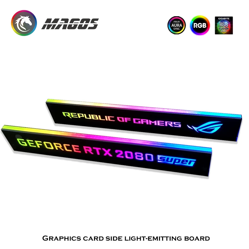 Panel lateral GPU RGB, decoración VGA personalizable, cubierta de tarjeta gráfica de vídeo, 5V, 3 pines/12V, 4 pines, AURA, bricolaje, MOD, tablero de iluminación enfriador - imagen 5