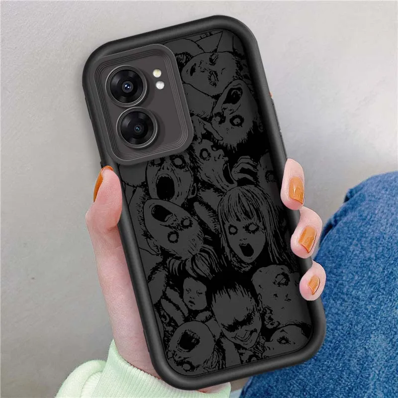 Junji Ito-funda de cómics de terror para OPPO A96 A58 A74 A78 A72 A53 A54S A94 A54 A16 A52 A57 A98 A76, funda de teléfono con escalera ocular - imagen 2