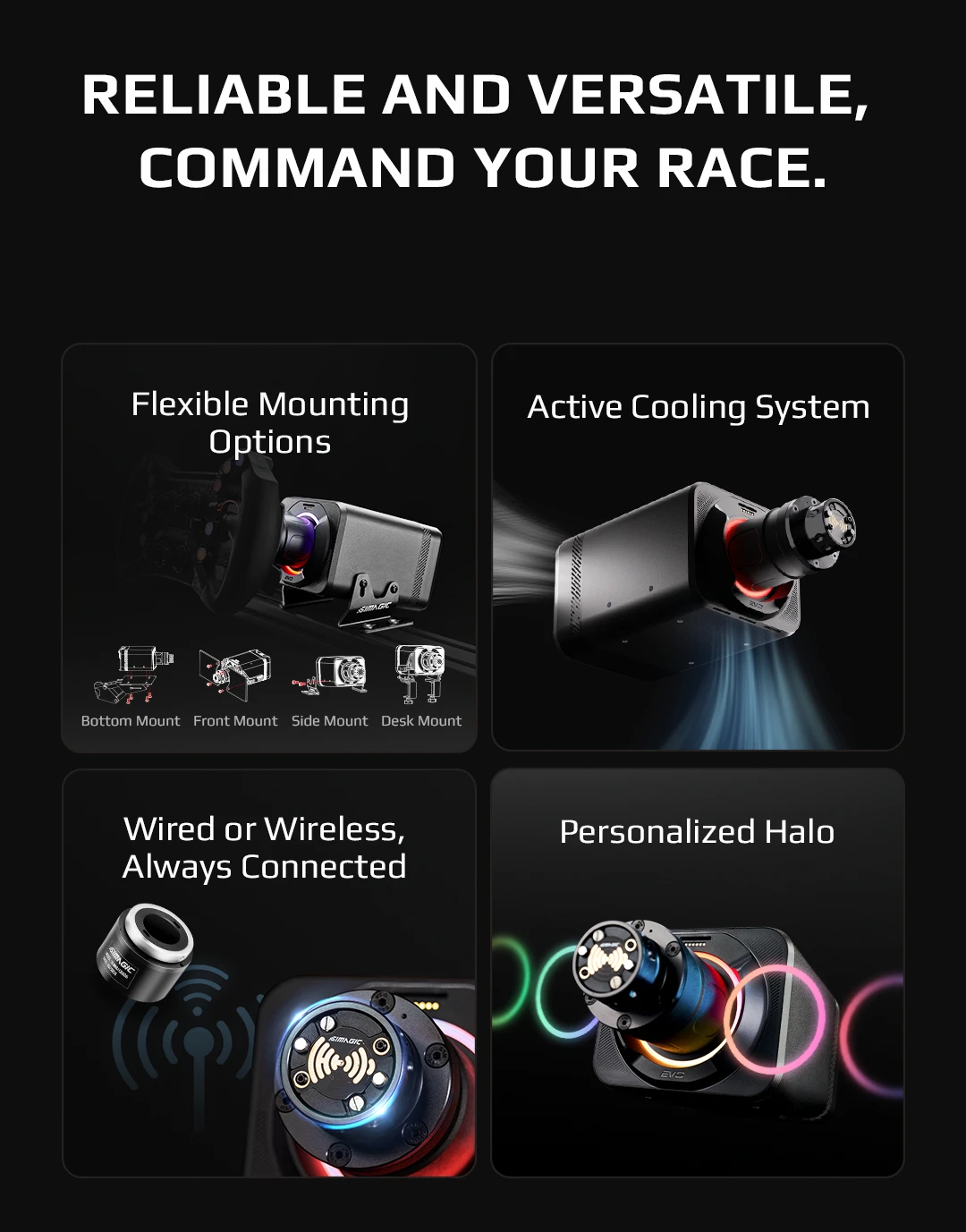 Base de volante Simagic Alpha EVO 9Nm / 12Nm / 18Nm Base de volante del simulador de carreras - imagen 5