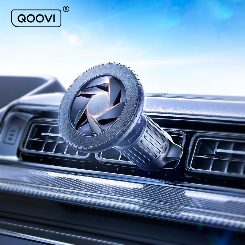 Soporte magnético para teléfono de coche QOOVI, soporte para teléfono móvil para salpicadero, imán de ventilación de aire, soporte GPS para iPhone 16 15 Xiaomi Samsung