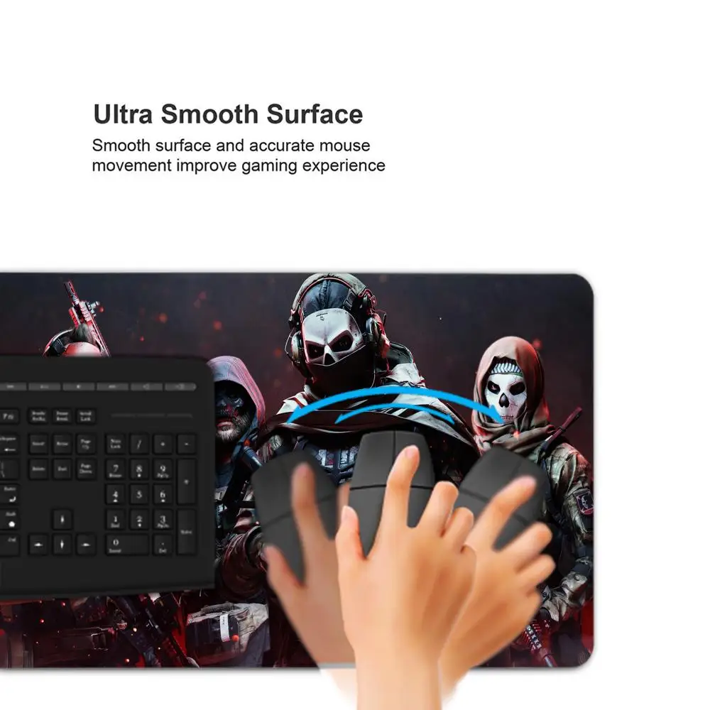 Alfombrilla de ratón de goma Natural de Anime para decoración de oficina, alfombrilla de ratón para el hogar, calls of duty Warzone Gaming, alfombrilla de ratón de gran tamaño de 90x40CM - imagen 4